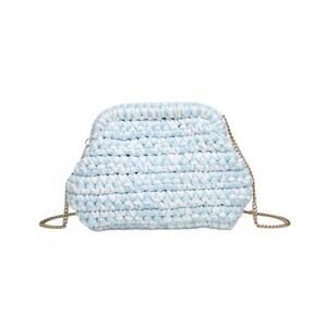 NEW MODA LUXE women's beach day clutch bag in ice blue